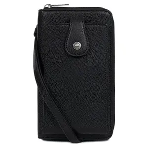 Dámska kabelka na mobil a doklady Hexagona Valeri - čierna