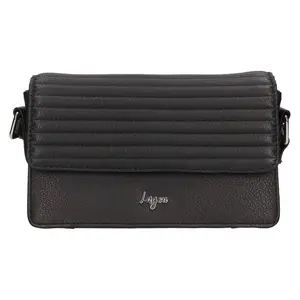Dámska kožená crossbody kabelka Lagen Livia - čierna