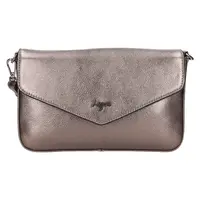 Dámska kožená crossbody kabelka Lagen Rikke - strieborná