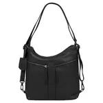 Dámska kožená batôžko kabelka Burkely Markets - čierna