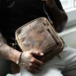 Pánska kožená taška cez rameno Sparwell Kuba - koňak