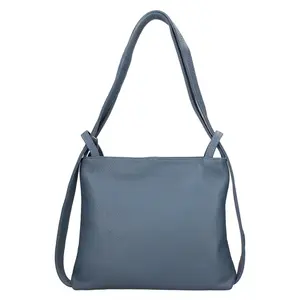 Dámska kožená batôžko-kabelka Italia Maria - tmavo modrá