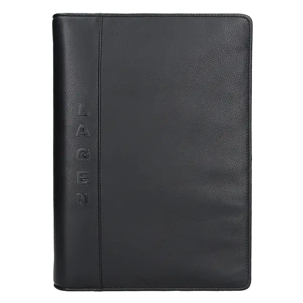 Celokožená pánska spisovka Lagen Lenon - čierna