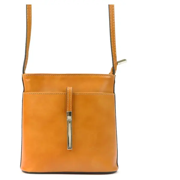 Dámska crosbody kabelka Vera Pelle Diane - koňak