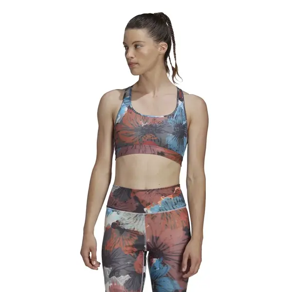 adidas Powerreact Training Medium-Support Allover Print Bra L