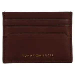 Kožený obal na karty Tommy Hilfiger Paul - hnědá