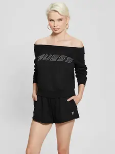 Guess skylar off shoulder sweatshirt s