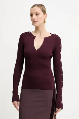 Svetr Patrizia Pepe dámský, vínová barva, 8K0328 K280