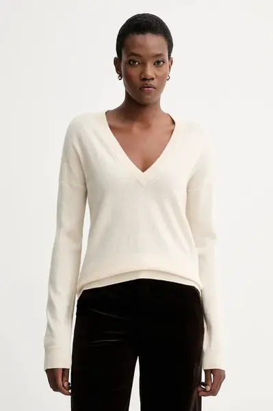 Vlněný svetr ZADIG&VOLTAIRE dámský, béžová barva, KWSW02816