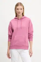 Mikina Desigual BASIC dámská, růžová barva, s kapucí, hladká, 25WWSK13