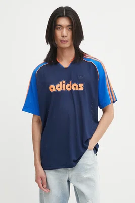 Tričko adidas Originals Jersey pánské, modrá barva, s potiskem, JD0812