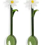 Čajová lžička &k amsterdam flora white 2-pack zelená barva