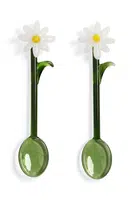 Čajová lžička &k amsterdam flora white 2-pack zelená barva