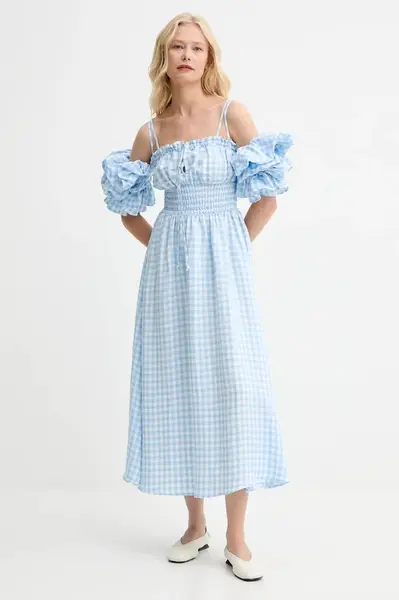 Lněné šaty The Sleeper