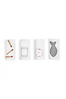 Sada ubrousků HAY Sobremesa 45 x 45 cm 4-pack bílá barva