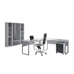 MID.YOU KANCELÁŘ, šedá, vysoce lesklá antracitová