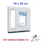 Plastové okno | 50 x 50 cm (500 x 500 mm) | bílé |otevíravé i sklopné | pravé