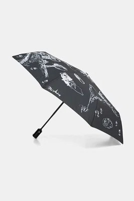 Deštník Moschino černá barva, 8979