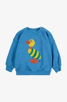 Dětská bavlněná mikina Bobo Choses Striped Duck modrá barva, vzorovaná, 225AB047