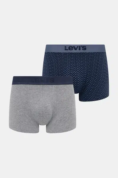 Boxerky Levi's 2-pack tmavomodrá barva, 37149-1112