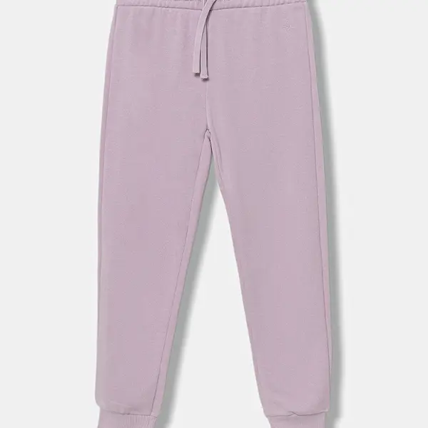 Dětské bavlněné tepláky United Colors of Benetton fialová barva, 3J68CF02H