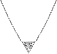 Hot Diamonds Třpytivý stříbrný náhrdelník s diamantem Stellar DN173