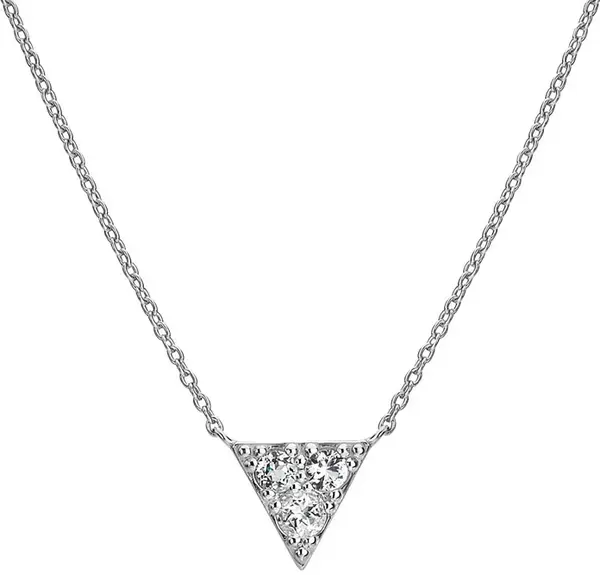 Hot Diamonds Třpytivý stříbrný náhrdelník s diamantem Stellar DN173