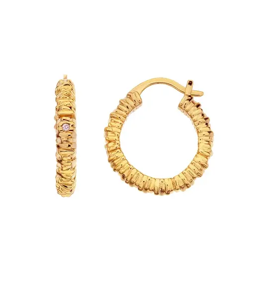 Hot Diamonds Půvabné pozlacené náušnice kruhy s diamanty Jac Jossa Hope DE685