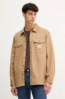 Bavlněná košile Levi's pánská, hnědá barva, relaxed, 003O2