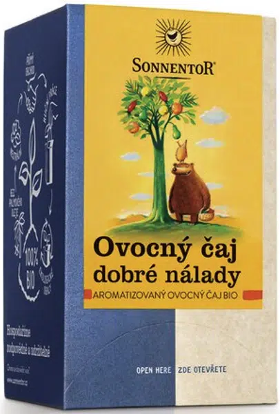 Ovocný čaj dobré nálady (čaj bio, aromatizovaný, porcovaný, 45g)