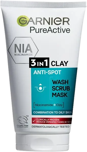 GARNIER Skin Naturals Pure čisticí peeling 3v1, 150 ml