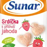 SUNAR dětské křupky jahodová srdíčka 50 g