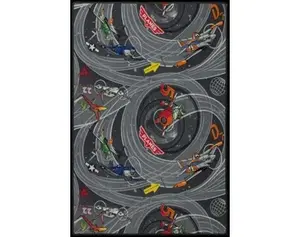 Dětský koberec Letadla 100x150 cm, černý