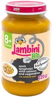LAMBINI BIO Demeter příkrm špaldové špagety, zelenina a losos 220 g