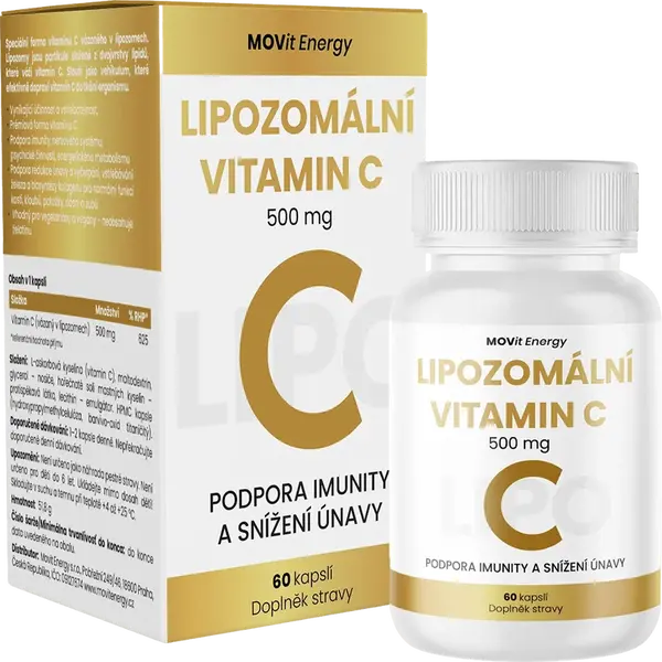 MOVIT ENERGY Lipozomální Vitamin C 500 mg 60 kapslí