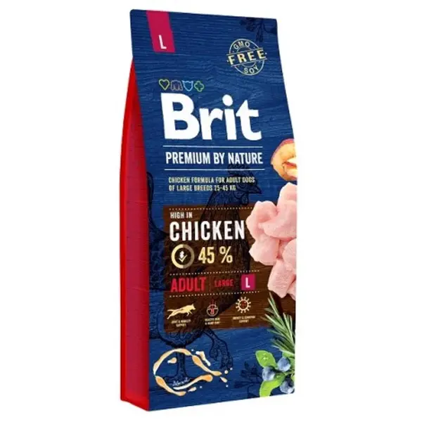 Brit Premium by Nature Adult L 15 kg | Granule pro psy