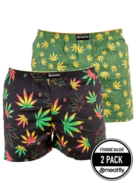 Meatfly pánské trenýrky Agostino F - Leafs | Mnohobarevná | Velikost XL