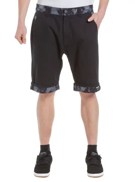 Meatfly pánské kraťasy Barry Black Storm Camo | Maskáč | Velikost 36