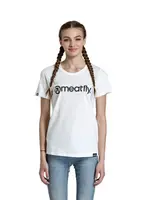 Meatfly dámské tričko Ladies MF Logo White | Velikost M
