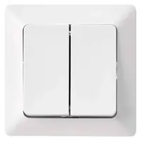 Přepínač sériový, dvoutlačítkový, bílý