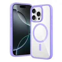 JP MagFit Clear MagSafe obal s N52 magnetem, iPhone 16 Pro, fialový
