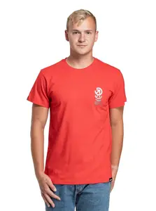 Meatfly pánské tričko Phase Bright Red | Červená | Velikost M | 100% bavlna