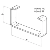 Držák kanálu UMP, 110 x 55 mm, 2 ks 0619