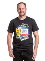 Meatfly pánské tričko Big Shock 8Bit Black | Černá | Velikost M | 100% bavlna