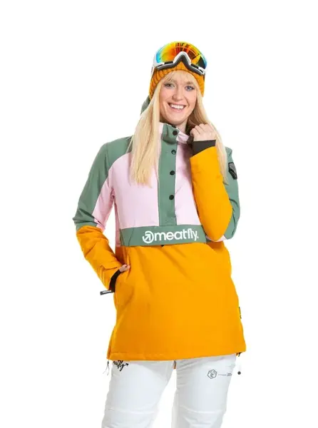 Meatfly dámská SNB & SKI bunda Aiko Pastel Pink / Sunflower | Žlutá | Velikost S