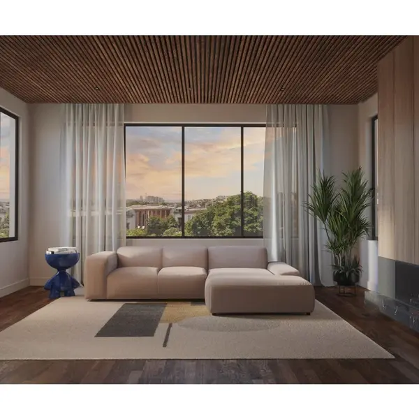 MID.YOU ROHOVÁ SEDAČKA, textil, béžová