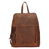 Vintage dámský kožený batoh Greenwood Anites - hnědá
