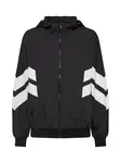 Urban Classics Prechodná bunda 'Crinkle Batwing'  čierna / biela