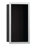 Hansgrohe XtraStoris Individual - Výklenok do steny s designovým rámom, 30x15x10 cm, matná čierna/kefovaná nerezová 56095800
