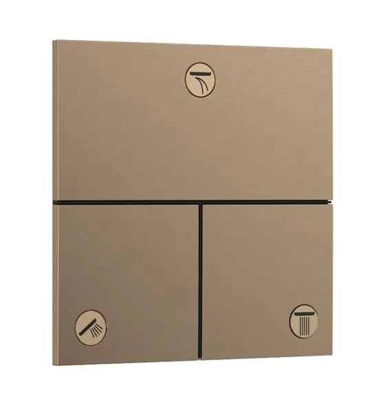Hansgrohe ShowerSelect Comfort - Ventil pod omietku, na 3 spotrebiče, kefovaný bronz 15573140